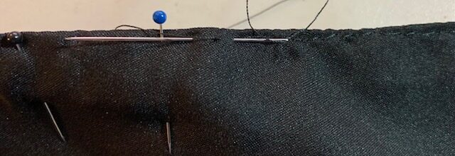 Under-stitching the liner to the pellote proper.