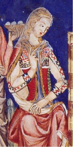 Detail from The Book of Games of Alfonso X, from the early 1280s.